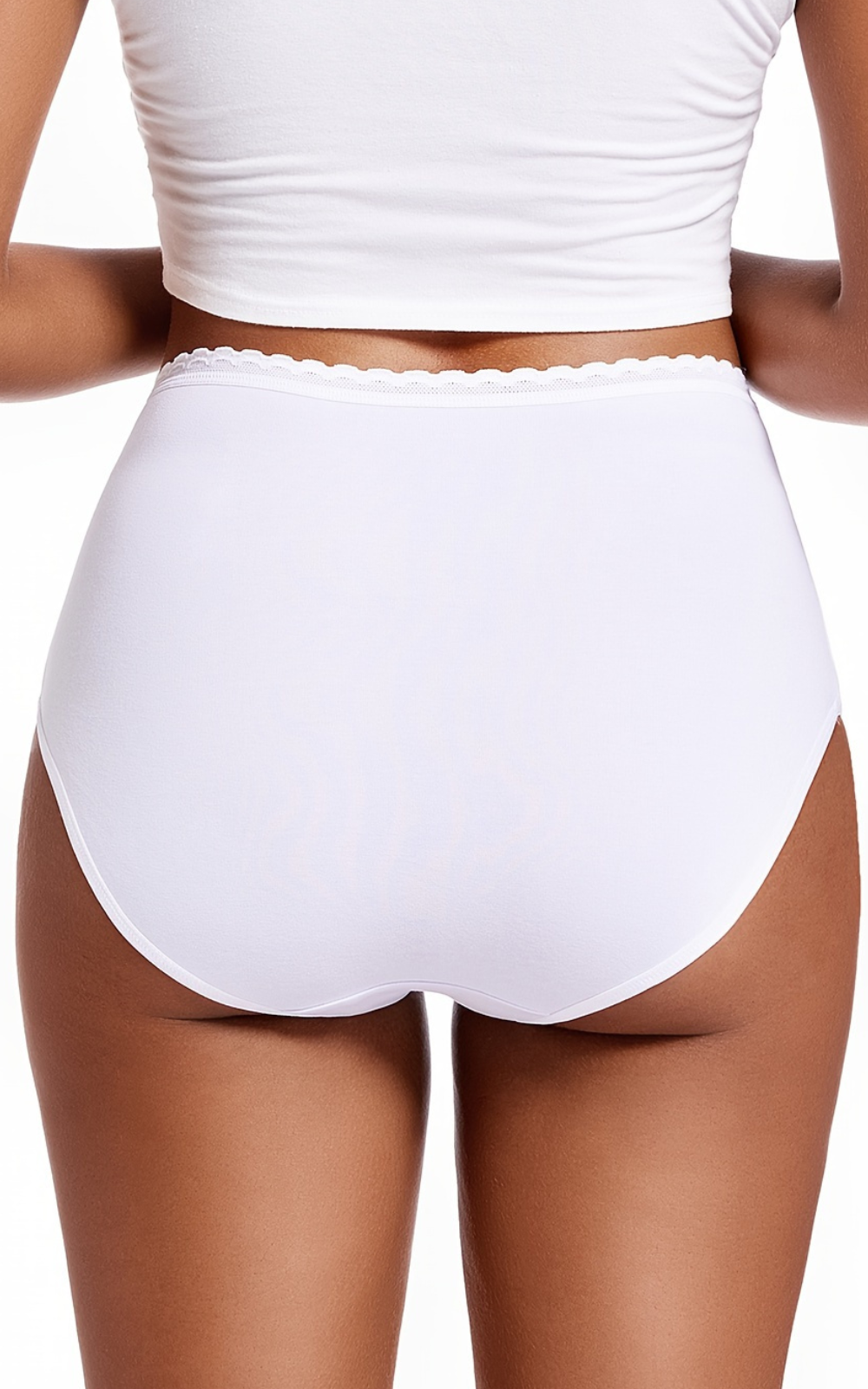 Culotte élégante en coton à taille haute