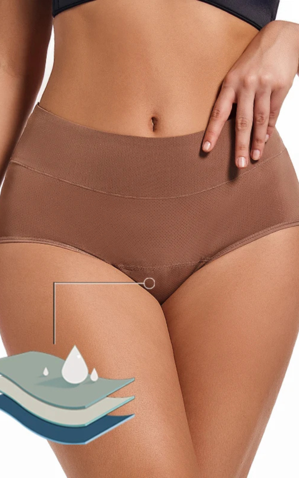 Culotte menstruelle beige