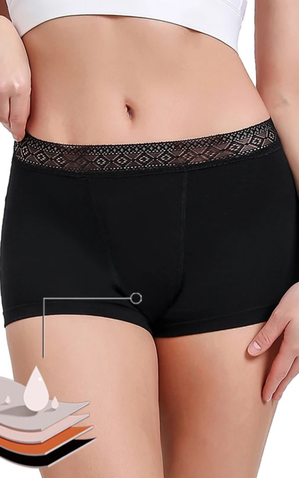 Culotte menstruelle boxer gros flux 3 pièces