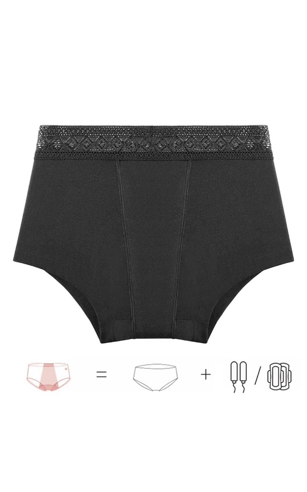 Culotte menstruelle boxer gros flux 3 pièces