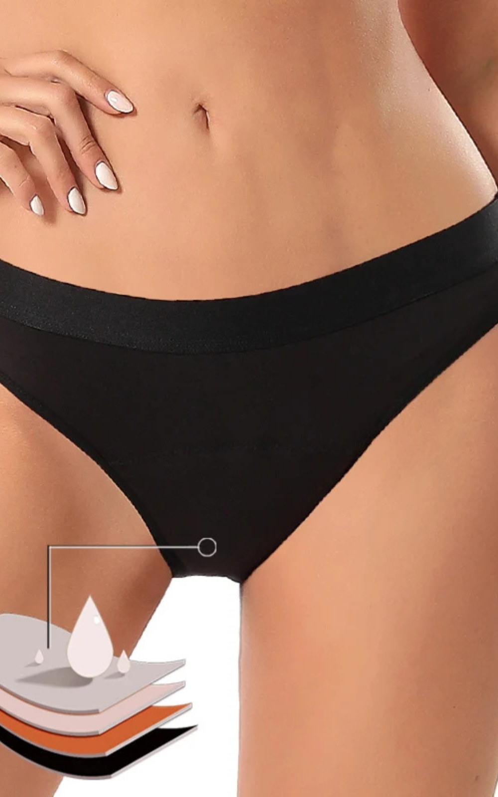 Culotte menstruelle détachable lot de 5 pièces