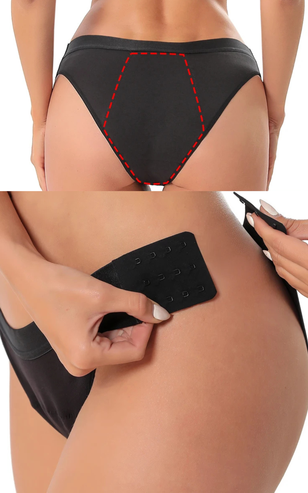 Culotte menstruelle détachable lot de 2 pièces