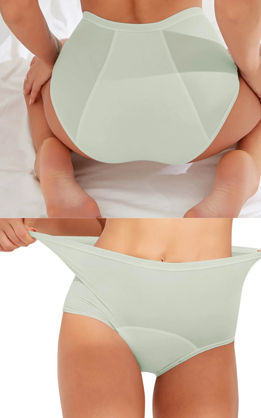 Culotte menstruelle pour fuite urinaire modèle #MENTHE