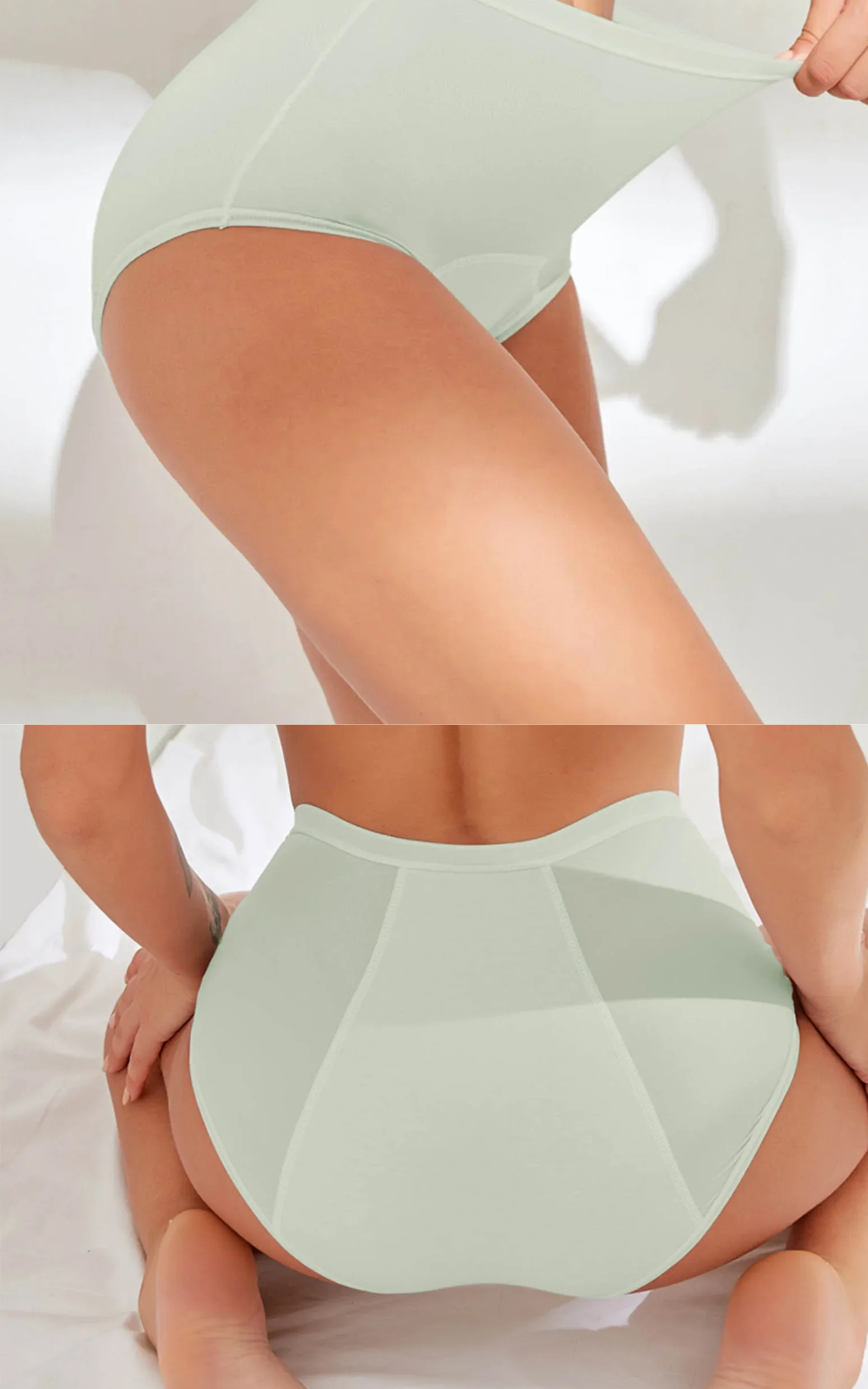 Culotte menstruelle pour fuite urinaire modèle #MENTHE